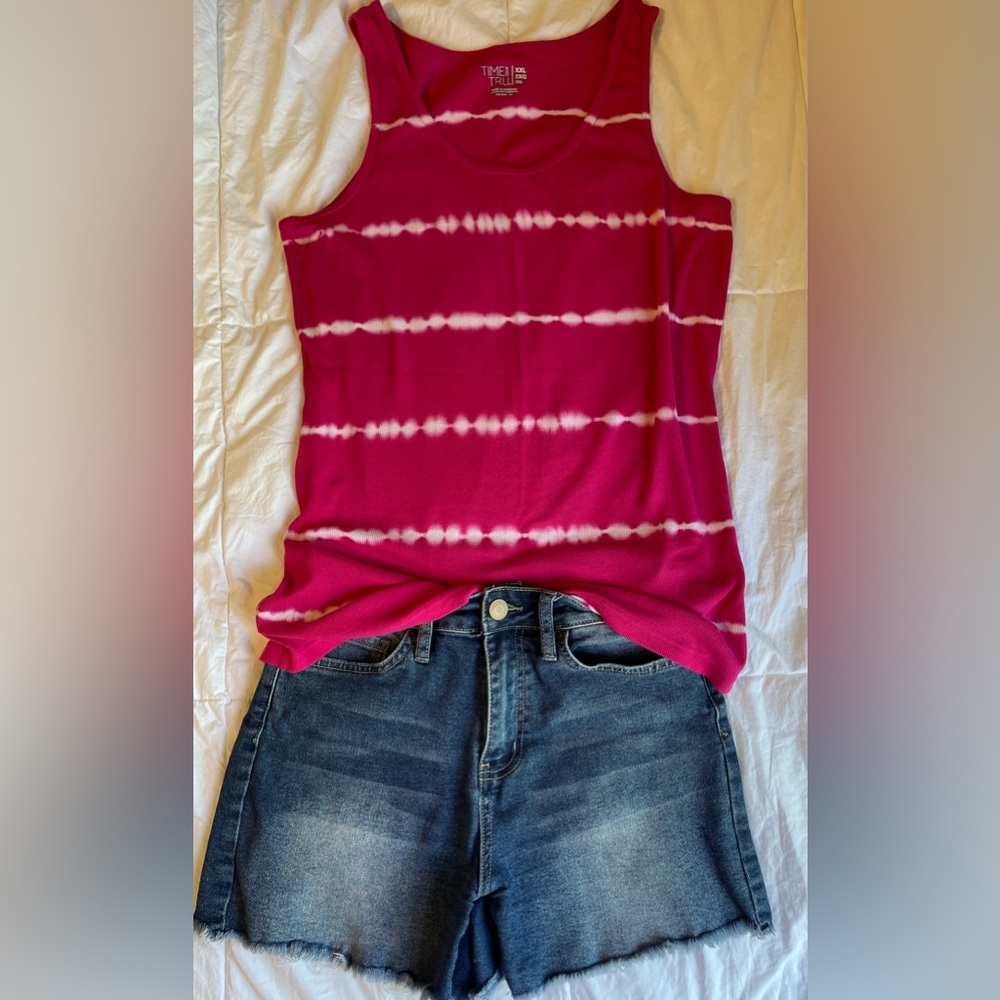 Bundle of 3 Tie-Dye Tanks. XL & XXL. Cotton/Modal/Spandex